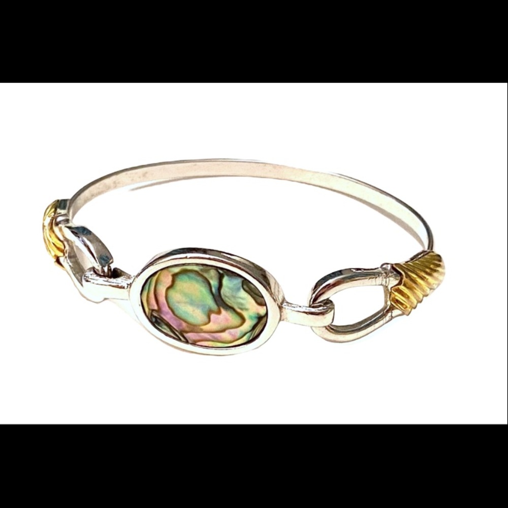 ABALONE silver Bracelet Vintage AVON - Picture 2 of 4